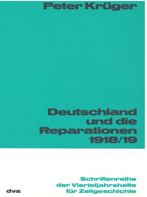 cover image of Deutschland und die Reparation 1918/1919